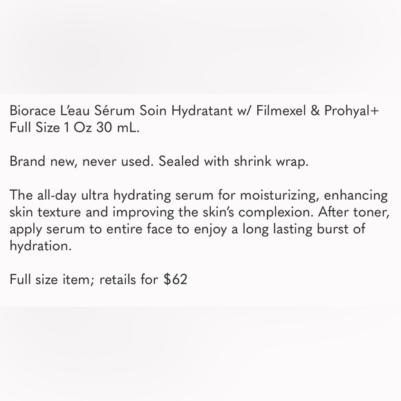 L’eau Serum Soin Hydrant by Biorace - Picture 4 of 4